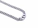9ct White Gold Curb Necklet 19 Inch