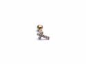 9ct Yellow Gold CZ Cross Cartilage Stud 6mm