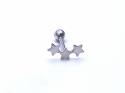 9ct White Gold Constellation Cartilage Stud 8.5mm