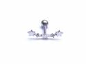 9ct White Gold CZ Constellation Cartilage Stud 6mm