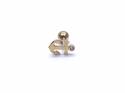 9ct Yellow Gold CZ Anchor Cartilage Stud 6mm