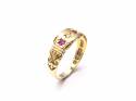 18ct Diamond & Synthetic Ruby Ring Chester 1902