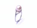9ct White Gold Pearl & Diamond Ring