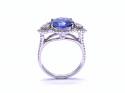 18ct Synthetic Sapphire & Diamond Ring