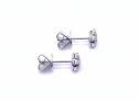 18ct White Gold Diamond Cluster Earrings 0.26ct