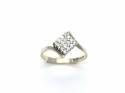 9ct Square Shaped Diamond Cluster Ring