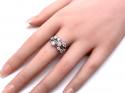 18ct White Gold Diamond Bubble Ring 1.50ct