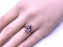 9ct Yellow Gold Purple Dress Ring