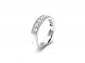 Platinum Diamond Half Eternity Ring 1.00ct