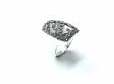 Silver Mother of Pearl and Marcasite Ring