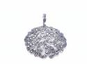 Silver & Marcasite Round Pendant