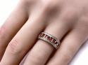 9ct Yellow Gold Ruby and Diamond Pave Ring