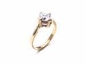 9ct Yellow Gold CZ Solitaire Ring