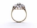 9ct Yellow Gold CZ Cluster Ring