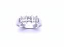 18ct White Gold Princess Cut 3 Stone Diamond Ring