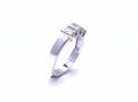 18ct White Gold Princess Cut 3 Stone Diamond Ring