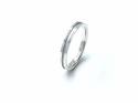 18ct White Gold Groved Wedding Ring 3mm