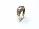 9ct Yellow Gold Pink Tourmaline & Diamond Ring