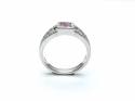 18ct White Gold Pink Sapphire & Diamond Ring