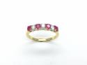 18ct Yellow Gold Ruby & Diamond Eternity Ring