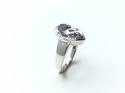 9ct White Gold Amethyst & Diamond Ring