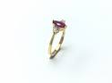 9ct Yellow Gold Ruby & Diamond Ring 0.20ct