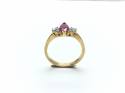 9ct Yellow Gold Ruby & Diamond Ring 0.20ct