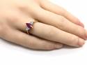 9ct Yellow Gold Ruby & Diamond Ring 0.20ct