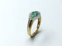 9ct Yellow Gold Emerald & Diamond Ring 0.20ct