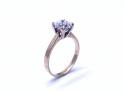 9ct Yellow Gold CZ Solitaire Ring