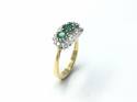 18ct Emerald & Diamond Cluster Ring 0.49ct