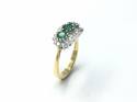 18ct Yellow Gold Emerald & Diamond Ring