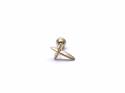 9ct Yellow Gold Cross Cartilage Stud 6mm