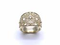 9ct Yellow Gold Pave Diamond Ring 0.35ct