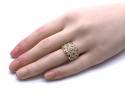 9ct Yellow Gold Pave Diamond Ring 0.35ct