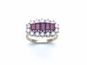 9ct Ruby & Diamond Cluster Ring 1.00ct