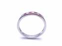 9ct White Gold Ruby & Diamond Eternity Ring 0.20ct