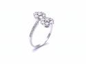 9ct White Gold Diamond Double Cluster Ring 1.24ct