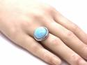 Silver Round Turquoise Ring