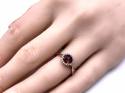 9ct Rose Gold Garnet and Diamond Cluster Ring