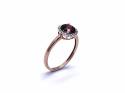 9ct Rose Gold Garnet and Diamond Cluster Ring