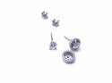 Platinum Diamond Earrings Solitaire/Clusters1.22ct