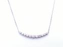 Platinum Diamond Half Crescent Necklet 0.50ct