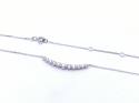 Platinum Diamond Half Crescent Necklet 0.50ct