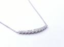 Platinum Diamond Half Crescent Necklet 0.50ct