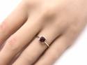 9ct Garnet & Diamond Halo Cluster Ring