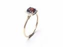 9ct Garnet & Diamond Halo Cluster Ring