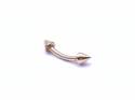 9ct Yellow Gold 13mm Curved Coned Barbell