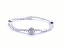 18ct White Gold Diamond Tennis Bracelet 1.38ct