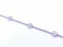 18ct White Gold Diamond Tennis Bracelet 1.38ct